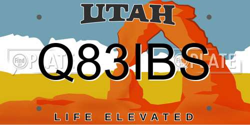 Q83IBS Utah License Plate