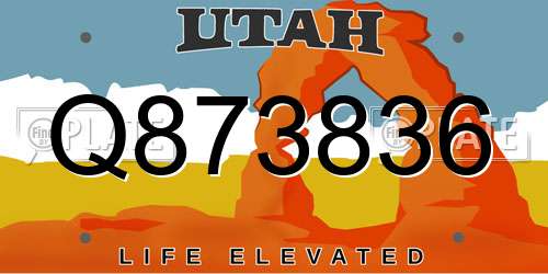 Q873836 Utah License Plate
