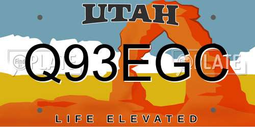 Q93EGC Utah License Plate