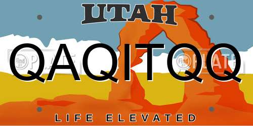 QAQITQQ Utah License Plate