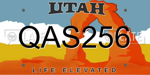QAS256 Utah License Plate
