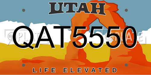 QAT5550 Utah License Plate