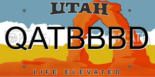QATBBBD Utah License Plate