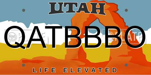 QATBBBO Utah License Plate