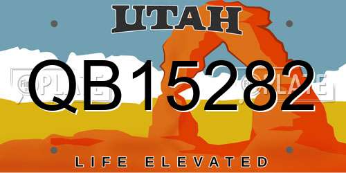 QB15282 Utah License Plate