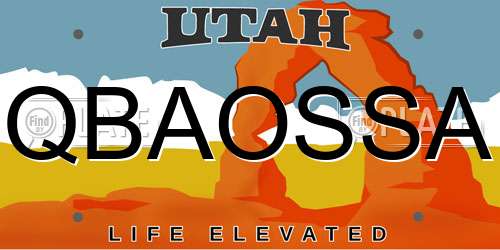 QBAOSSA Utah License Plate