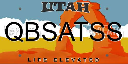 QBSATSS Utah License Plate
