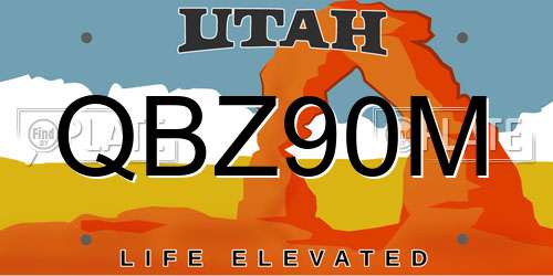 QBZ90M Utah License Plate