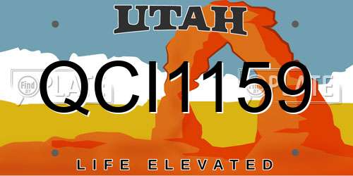 QCI1159 Utah License Plate