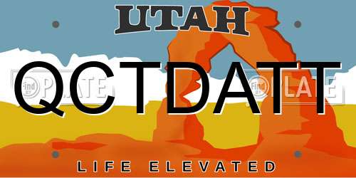 QCTDATT Utah License Plate
