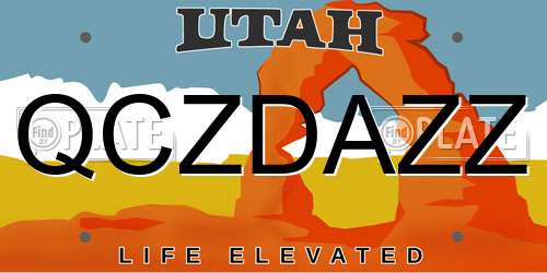 QCZDAZZ Utah License Plate