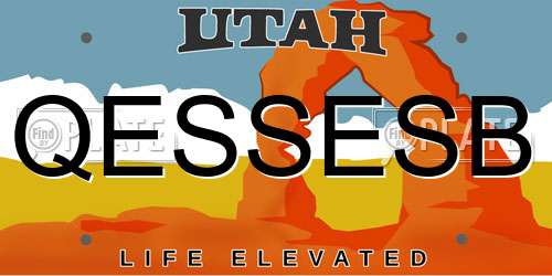 QESSESB Utah License Plate