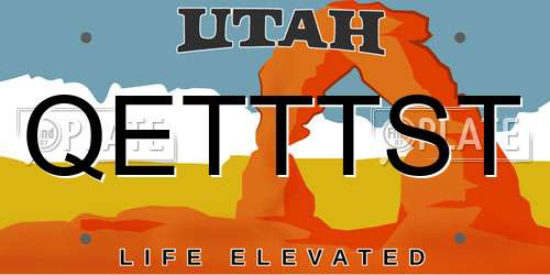 QETTTST Utah License Plate