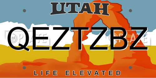 QEZTZBZ Utah License Plate