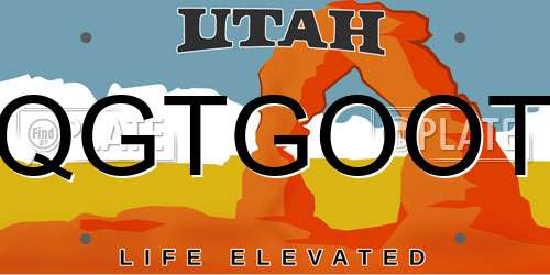 QGTGOOT Utah License Plate