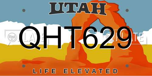 QHT629 Utah License Plate