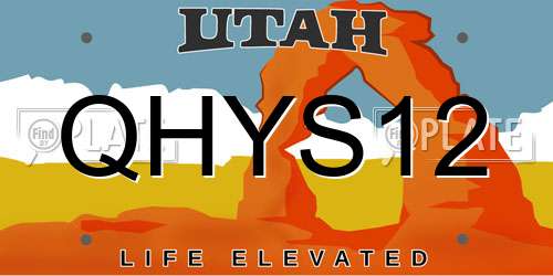 QHYS12 Utah License Plate
