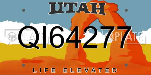 QI64277 Utah License Plate