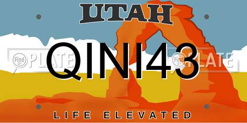 QINI43 Utah License Plate