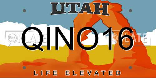 QINO16 Utah License Plate