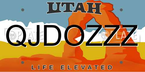 QJDOZZZ Utah License Plate