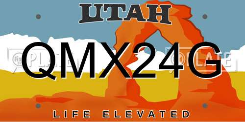 QMX24G Utah License Plate