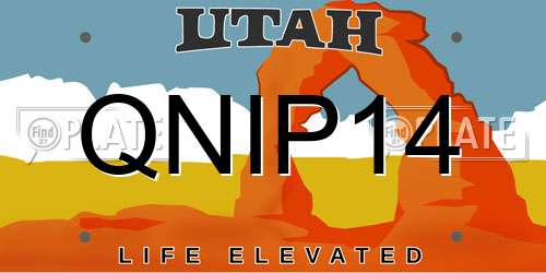 QNIP14 Utah License Plate
