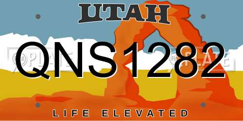 QNS1282 Utah License Plate