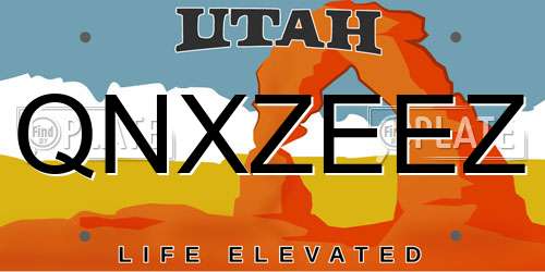 QNXZEEZ Utah License Plate