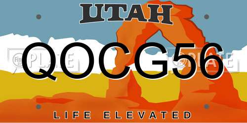 QOCG56 Utah License Plate