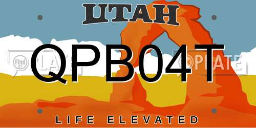 QPB04T Utah License Plate