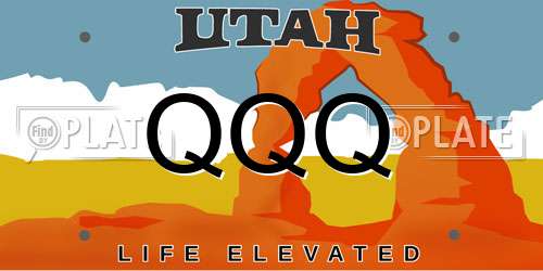 QQQ Utah License Plate