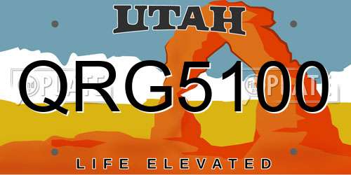 QRG5100 Utah License Plate