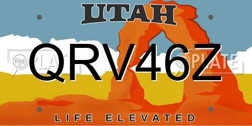 QRV46Z Utah License Plate