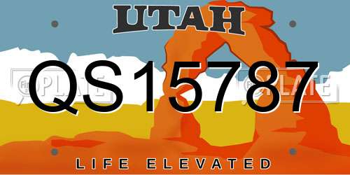 QS15787 Utah License Plate