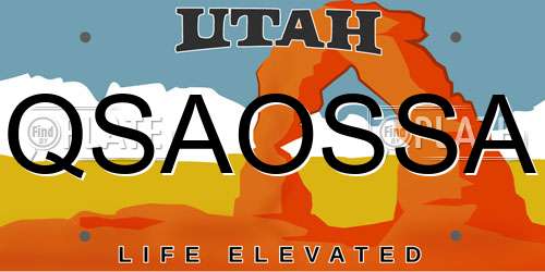 QSAOSSA Utah License Plate