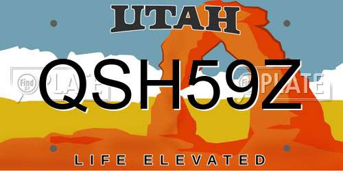QSH59Z Utah License Plate