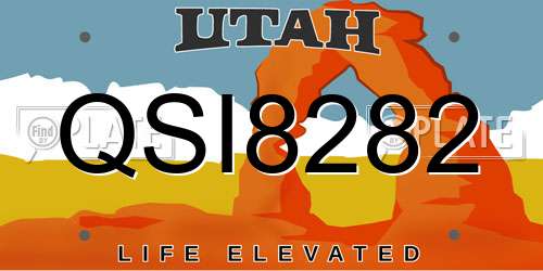 QSI8282 Utah License Plate