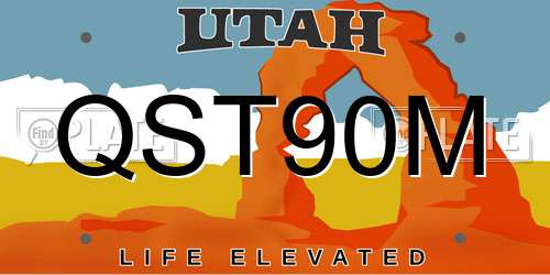 QST90M Utah License Plate