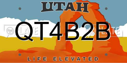 QT4B2B Utah License Plate