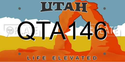 QTA146 Utah License Plate