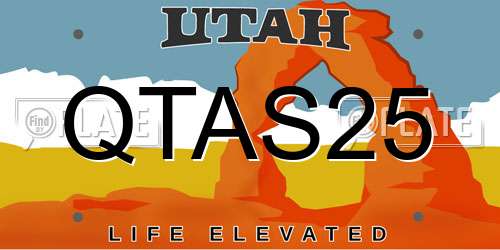 QTAS25 Utah License Plate