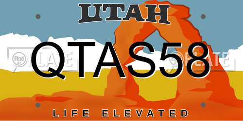 QTAS58 Utah License Plate