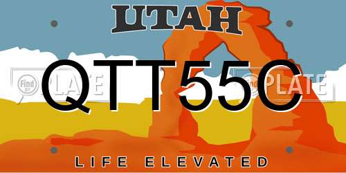QTT55C Utah License Plate
