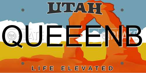 QUEEENB Utah License Plate