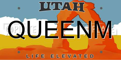 QUEENM Utah License Plate