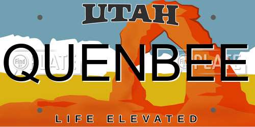 QUENBEE Utah License Plate