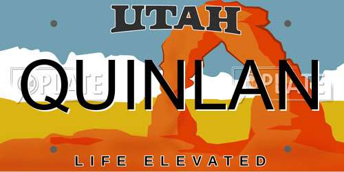 QUINLAN Utah License Plate