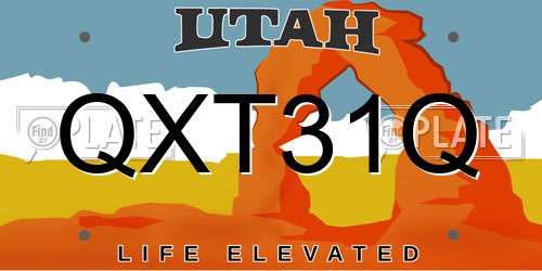 QXT31Q Utah License Plate