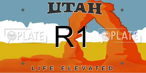 R1 Utah License Plate